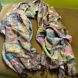 NWOT Women’s Men’s Unisex Reversible Paisley Persian Scarf Wrap Shawl Pashmina